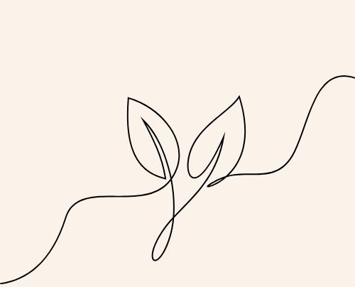 line drawing of leaves